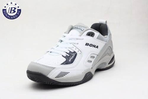 Демисезонные для тенниса белые кроссовки BONA