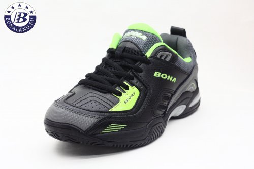 Демисезонные для тенниса черные кроссовки BONA